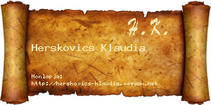 Herskovics Klaudia névjegykártya