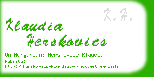 klaudia herskovics business card